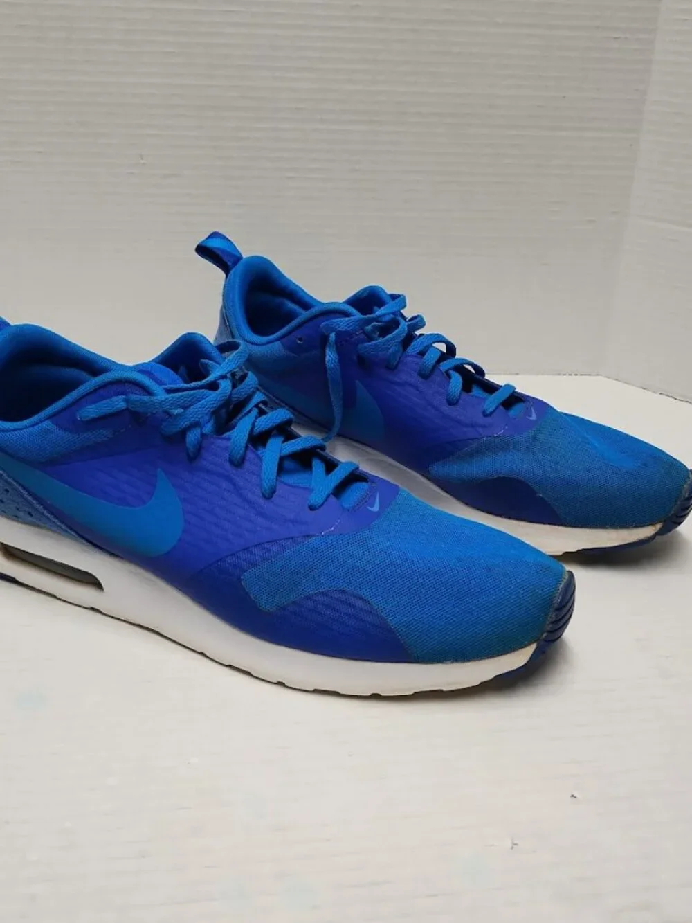 Nike Air Max Thea  Running Shoes Blue Athletic Sneakers White Sole Lace-Up